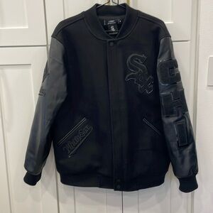 Pro Standard Chicago White Sox Triple Black Varsity Jacket